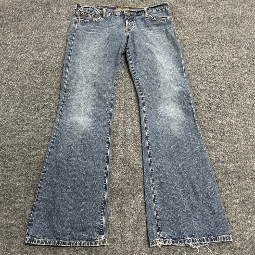 Hollister Jeans Womens Size 9R Blue Flare Leg Low Rise Distressed Faded Casual